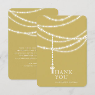 Convites Elegantes Contas de Rosário Espelhantes e Cruz Rel