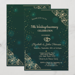 Convites Elegantes Corações Quadro Verde Casamento Aniversá