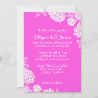 Convites Elegantes De Casamento Rosa A Quente