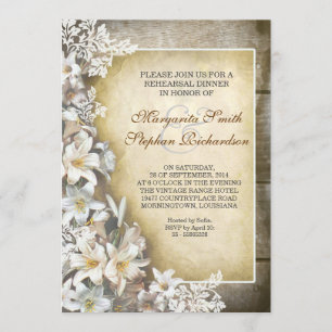 convites elegantes do jantar de ensaio do