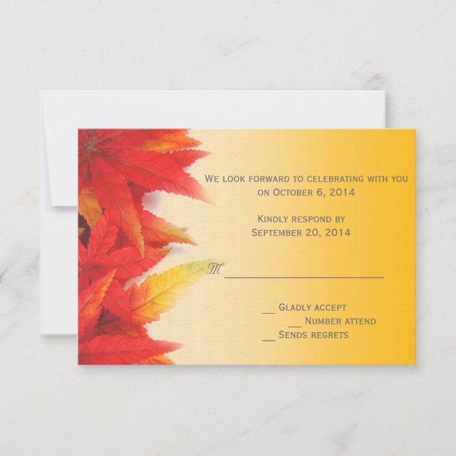 Convites elegantes e bonito de rsvp de casamento o (Frente)