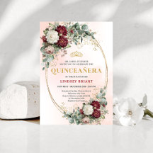 Elegantes Flores Boêmias Marsala Douradas Quince