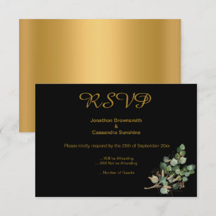 CONVITES ELEGANTES IMPRESSÕES DE OIRO NATIVO PRETO RSVP SIM