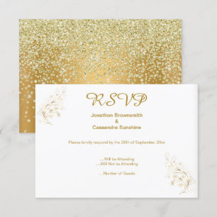 Convites ELEGANTES IMPRESSÕES OROFOLhado CRISTAL Dourado VE