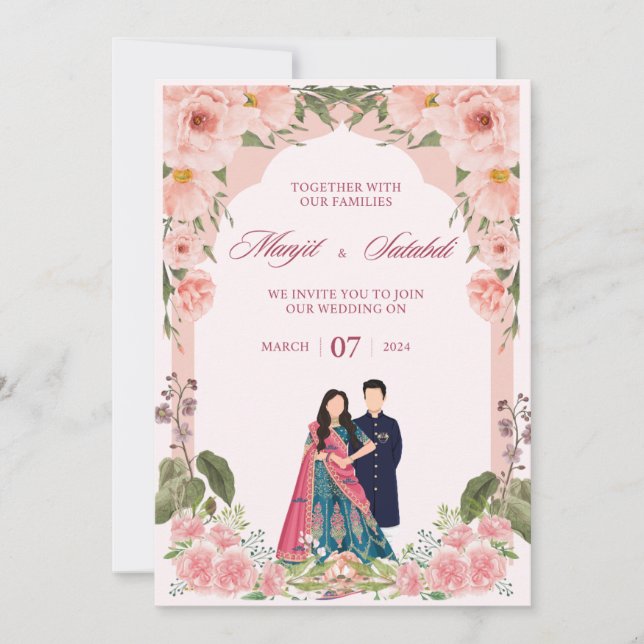 Convites Elegantes para Casamento: Sua Estrela do  (Frente)