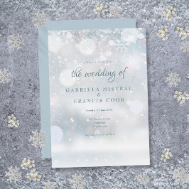 Convites Elegantes Primeiros Flocos de Neve Casamento de In