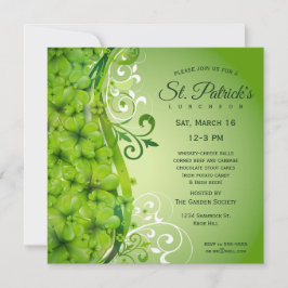 Convites Elegantes Shamrocks e Rolos do Dia de São Patrício