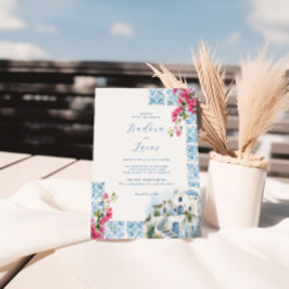 Convites Elegantes Telhas de Aquarela Floral | Casamento na