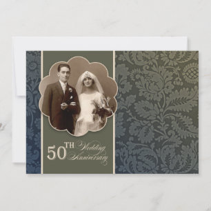 convites elegantes vintage para bodas de ouro de 5