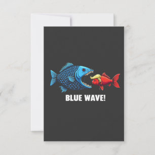 Convites Eleição de Peixe Blue Wave Kamala Harris Walz