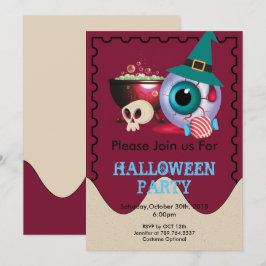 Convites elemento engraçado do Halloween