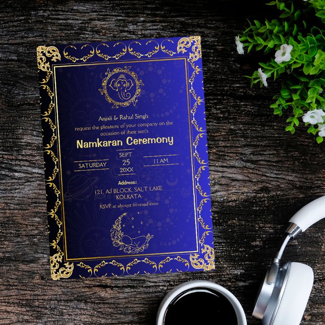 Convites Elementos para Ouros da Cerimônia de Nomeação de N (Criador carregado)