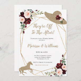 Convites Eles estão indo para o Chá de casamento da Corrida