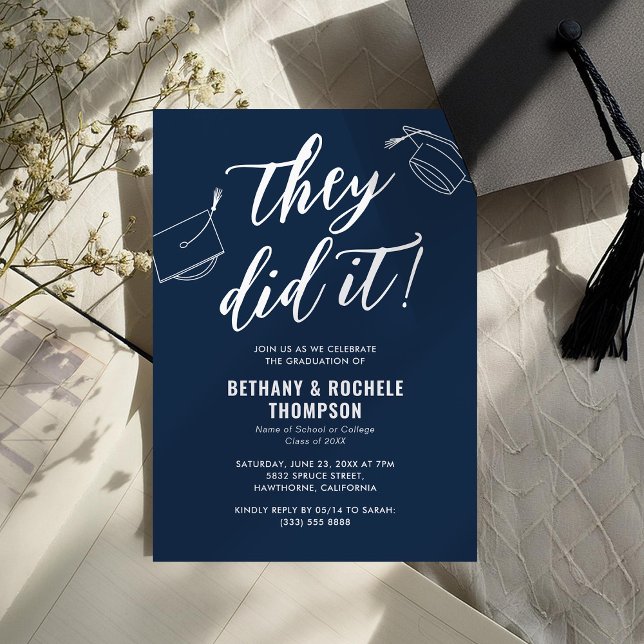 Convites Eles Fizeram a Festa de Graduação Conjunta (Criador carregado)