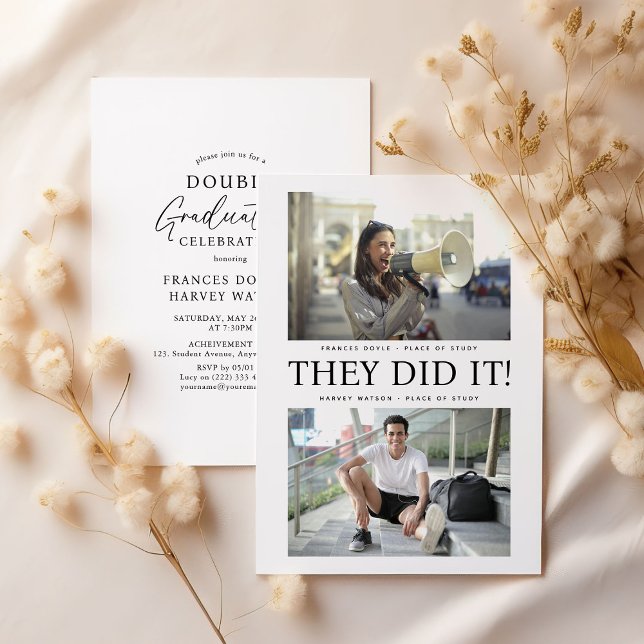Convites Eles Fizeram! Festa de formatura dupla (Criador carregado)