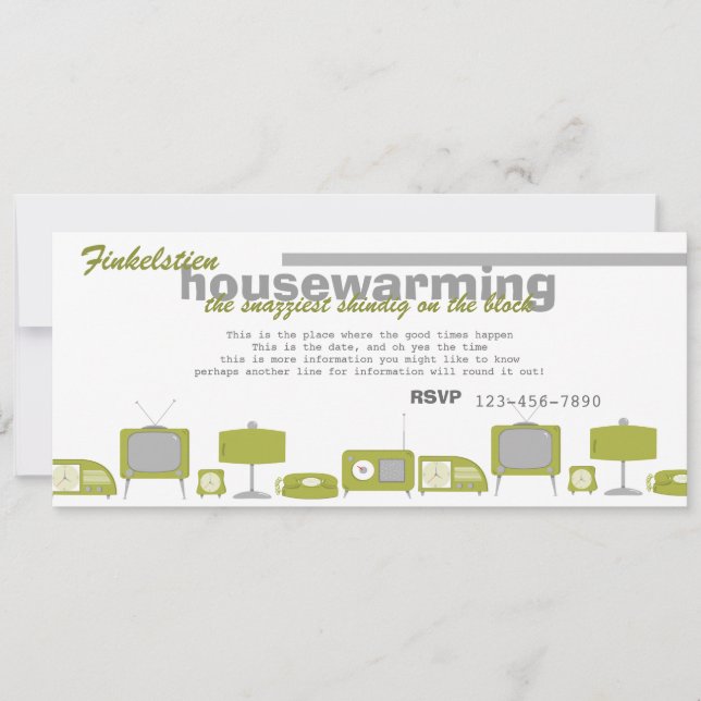 Convites Eletrônicos Retro Abacate (Frente)