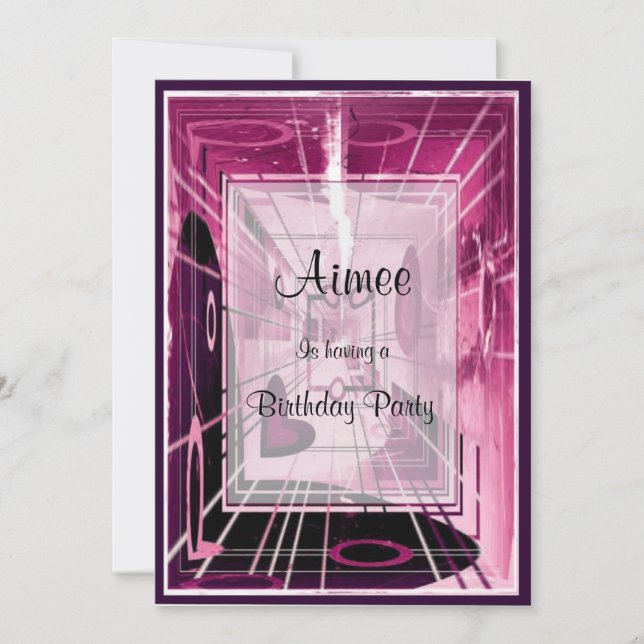 Convites Elevador para Baixo Abstrato (Frente)