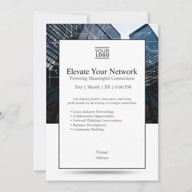 Convites Elevate Your Network Invition Template (Frente)