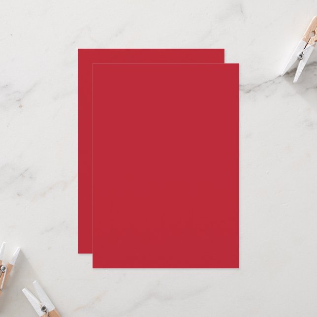 Convites Eleve seu fundo Design a vermelho e branco (Frente/Verso In Situ)