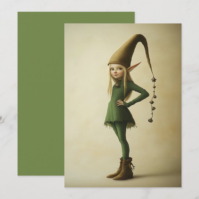 Convites Elf Floresta Encantada (Frente/Verso)