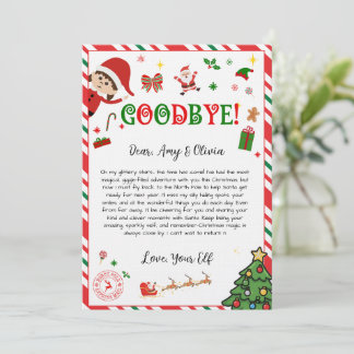 Convites elf goodbye letter - elf return letter