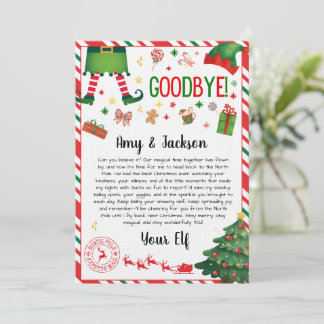 Convites elf goodbye letter - elf return letter