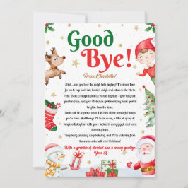 Convites Elf Goodbye Letter Goodbye from Elf Christmas