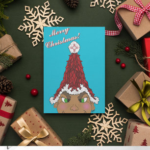 Convites Elf vestindo um Chapéu Noel Vermelho do Chile com 