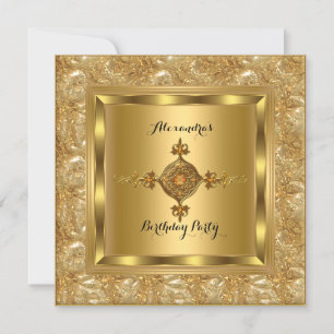 Convites Elite Dourada Diamond Jewel Bolsa mensageifesta de