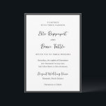 Convites Elle Simple Modern Wedding<br><div class="desc">Convite moderno de casamento com um simples design com seus detalhes de eventos cercados por uma fronteira fina.</div>