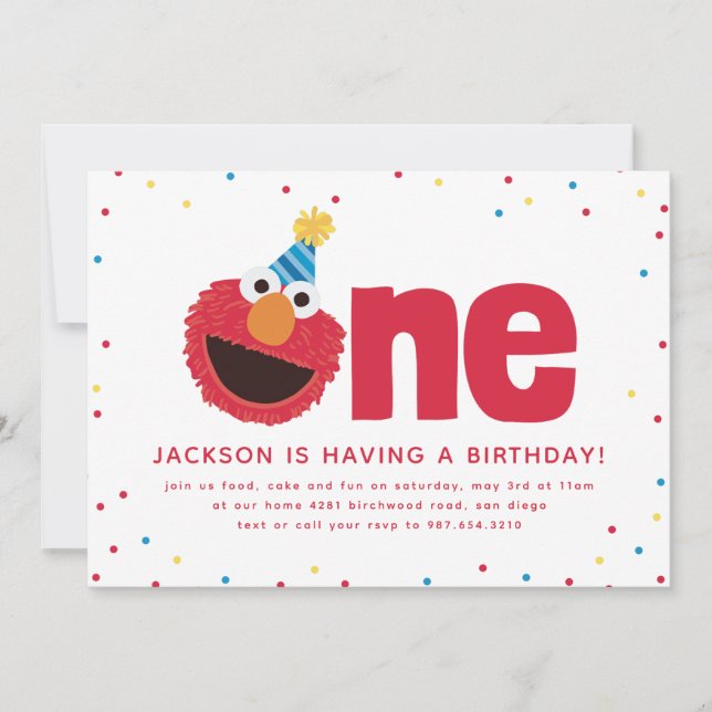 Convites Elmo One (Frente)