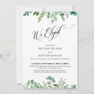 Convites Elogiamos A Tipografia Elegante Eucalyptus Greener