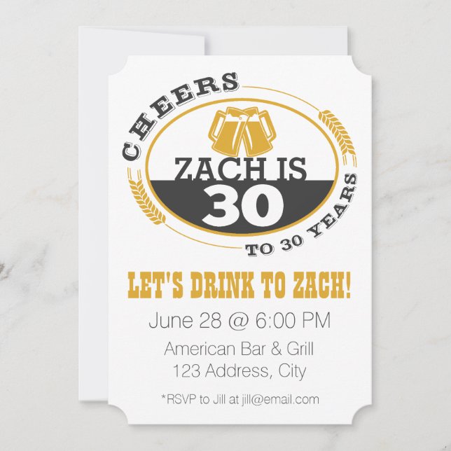 Convites Elogios a 30 anos (Frente)