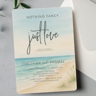 Convites Elopement Beach Wedding