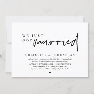 Convites Elopemento De Casamento, Acabamos De Nos Casar