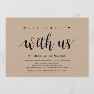 Convites Elopemento de Casamento, comemore conosco Convidad