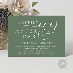 Convites Elopemento De Casamento, Feliz Nunca Depois Da Fes