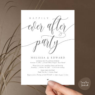 Convites Elopemento De Casamento, Feliz Nunca Depois Da Fes