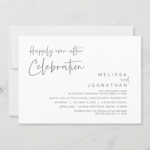 Convites Elopemento De Casamento, Feliz Para Sempre Após A
