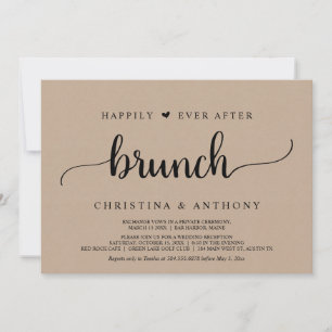 Convites Elopemento De Casamento, Felizmente Depois De Brun