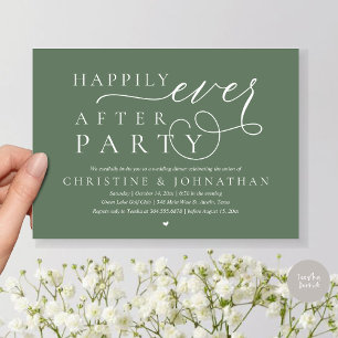 Convites Elopemento de Casamento Moderno, Feliz Nunca Depoi