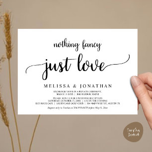 Convites Elopemento De Casamento, Nada De Rico Apenas Ame J