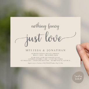 Convites Elopemento De Casamento, Nada De Rico Apenas Ame J