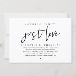 Convites Elopemento De Casamento, Nada De Rico, Apenas Amor