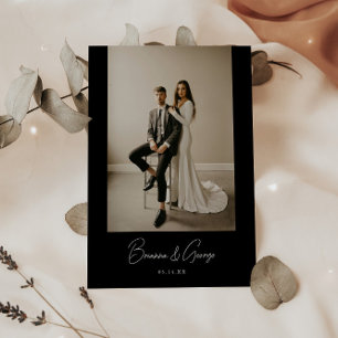 Convites Elopemento de Foto e Recepção de Casamento Negro M
