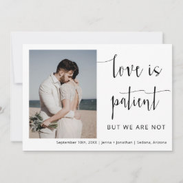 Convites Elopemento de Fotografia de Script Minimalista Mod