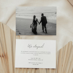 Convites Elopemento e Recepção de Casamento com Script de F