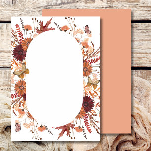 Convites Em Branco Adicione Seu Próprio Boho Outono Laranja