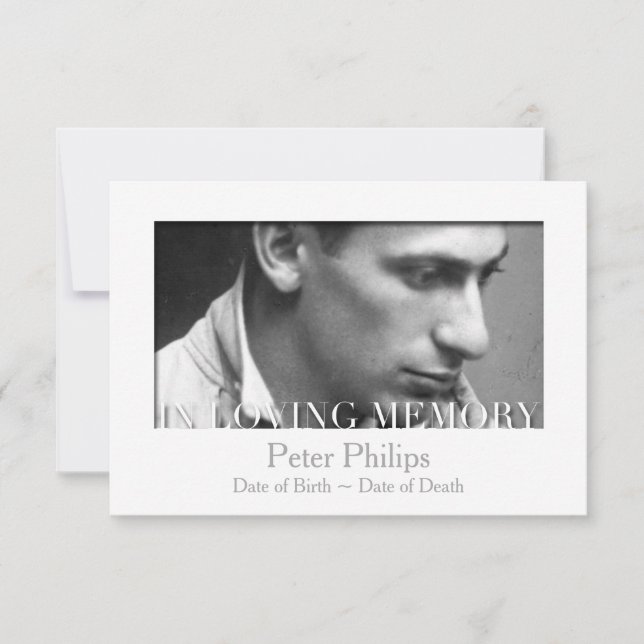 Convites Em celebração Loving do modelo da memória da vida (Frente)