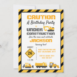 Convites Em Festa de aniversário de Construção